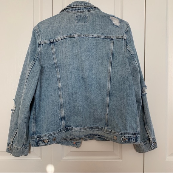 Old Navy Ripped Denim Jacket - Picture 2 of 2